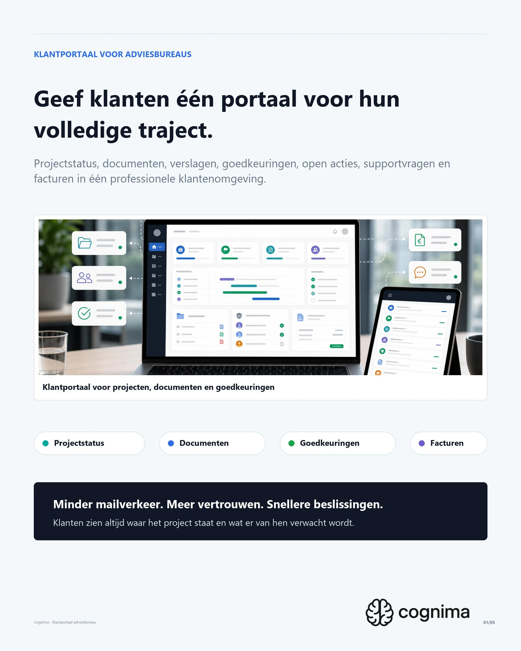 Klantportaal voor projecten documenten goedkeuringen en opvolging