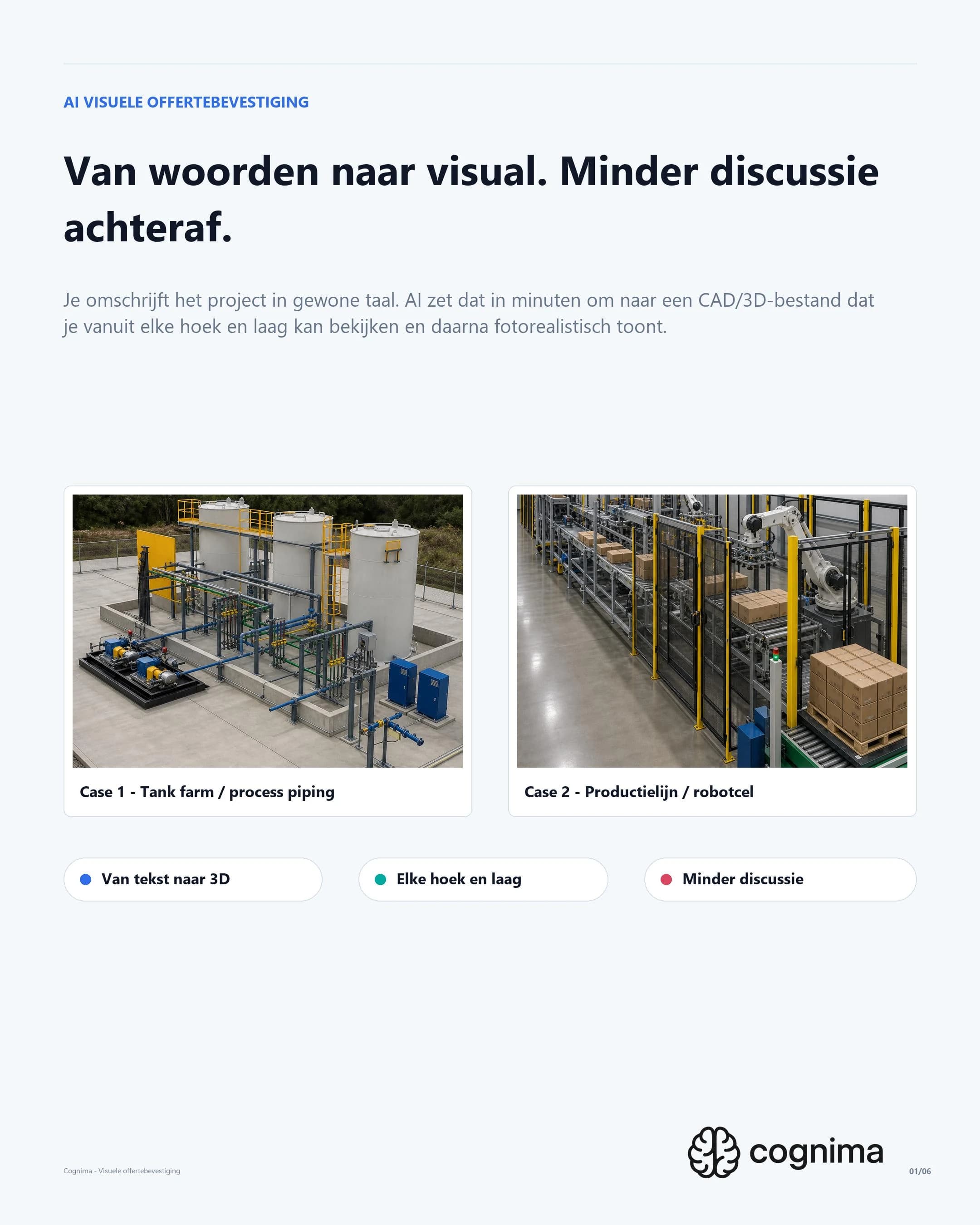Visual quote case met tank farm en productielijn voorbeelden